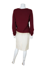 Load image into Gallery viewer, YVES SAINT LAURENT Silk Pencil Skirt (8)-Yves Saint Laurent-The Freperie
