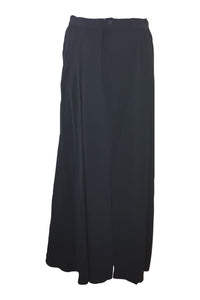 YVES SAINT LAURENT Vintage Black Maxi Skirt (10)-Yves Saint Laurent-The Freperie