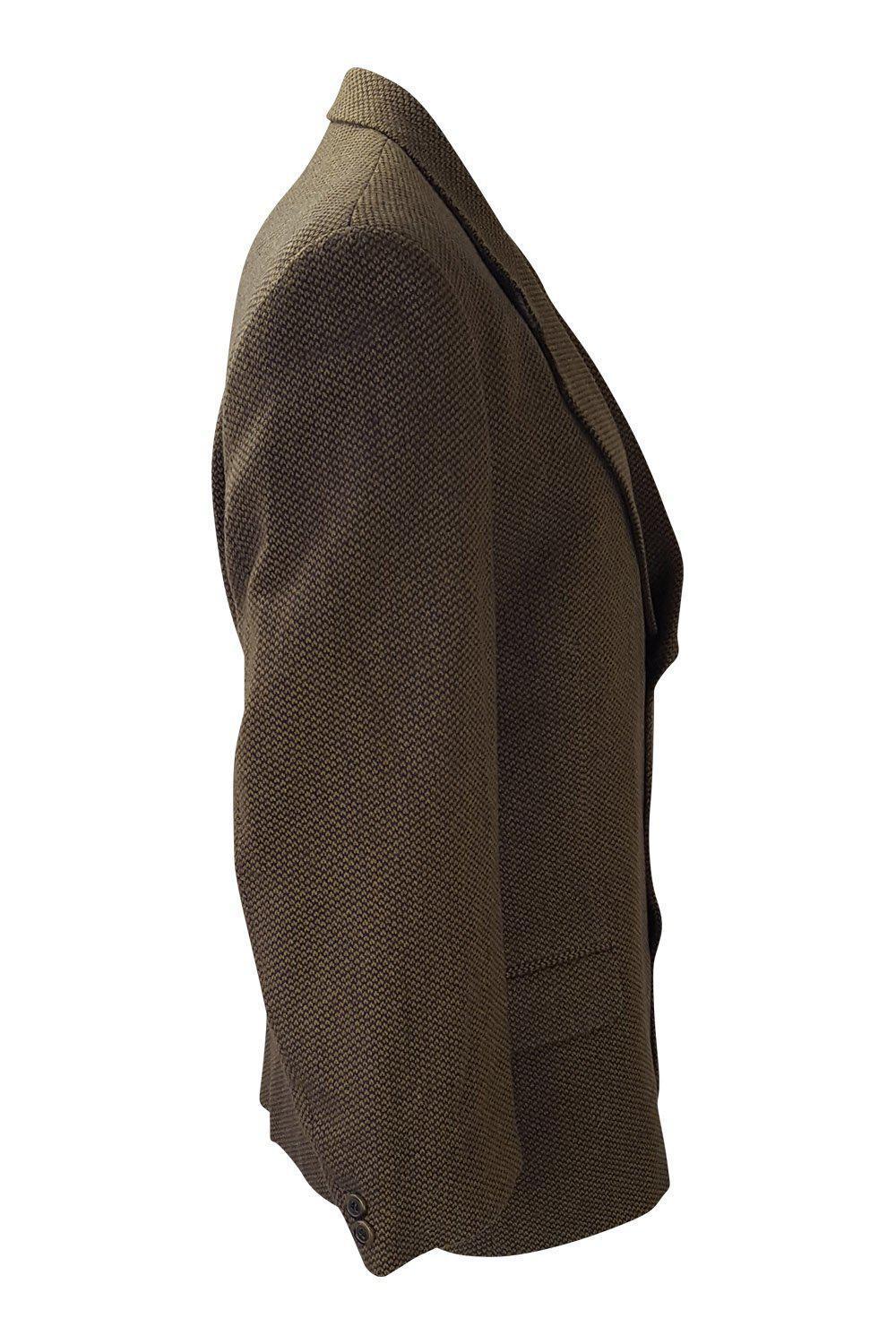YVES SAINT LAURENT Men's Vintage Brown Wool Blend Single Breast Jacket-Yves Saint Laurent-The Freperie