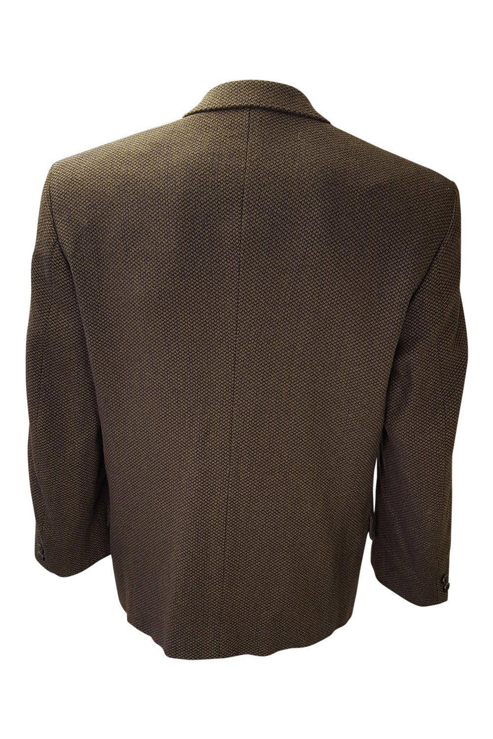 YVES SAINT LAURENT Men's Vintage Brown Wool Blend Single Breast Jacket-Yves Saint Laurent-The Freperie